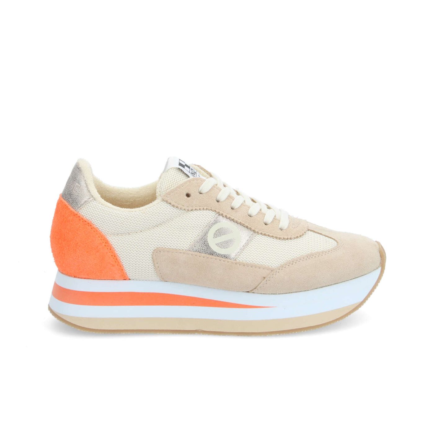 FLEX M JOGGER W - SUEDE/SDE/KNIT - ORANGE/BEIGE/BLANC CASSE